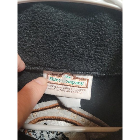 The Shirt Company Black Fleece Full Zip Vest Size XL Canadian Rockies - Picture 3 of 5